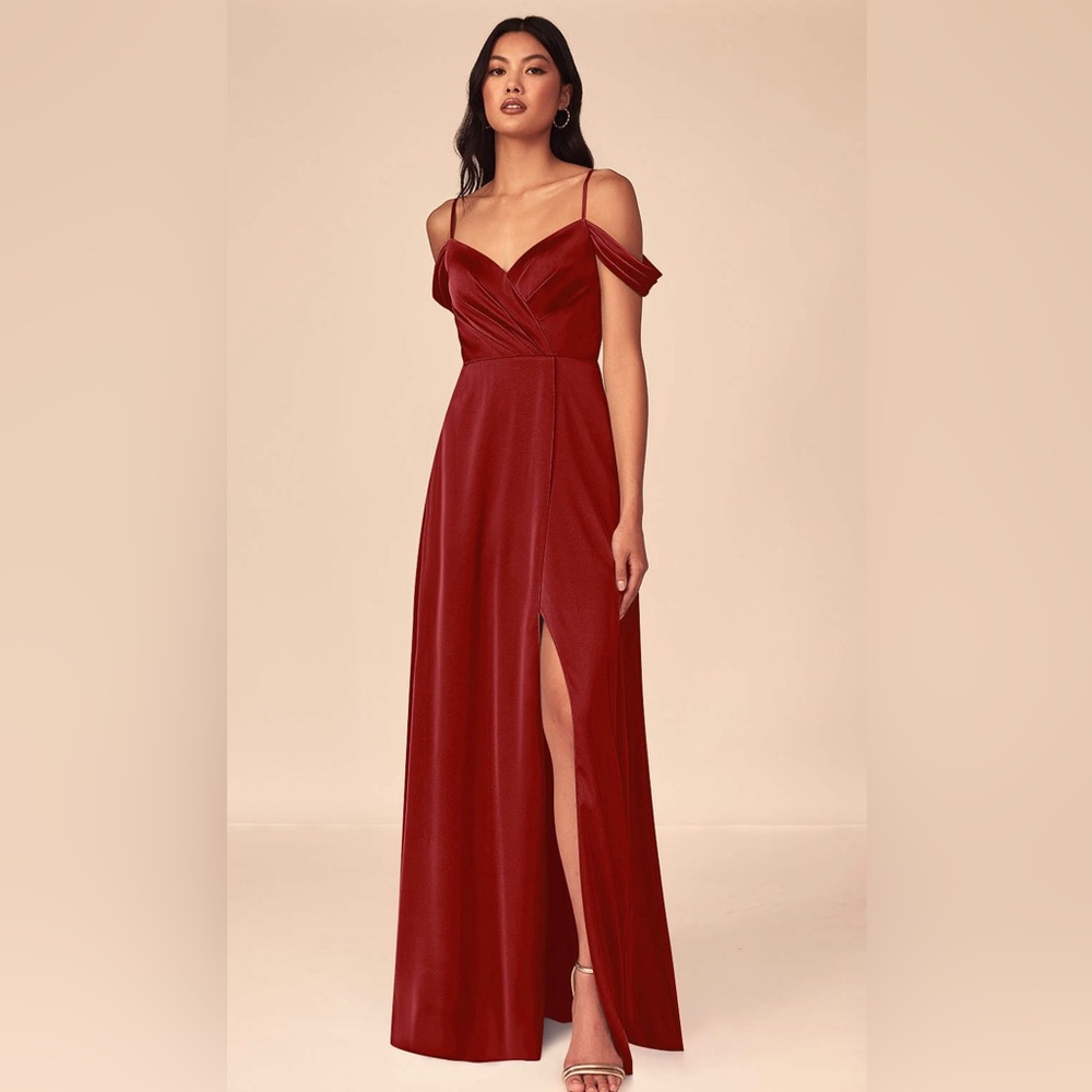 Azazie Pomegranate Bridesmaid Dress